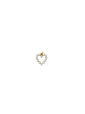 Heart Outline Pearl Charm