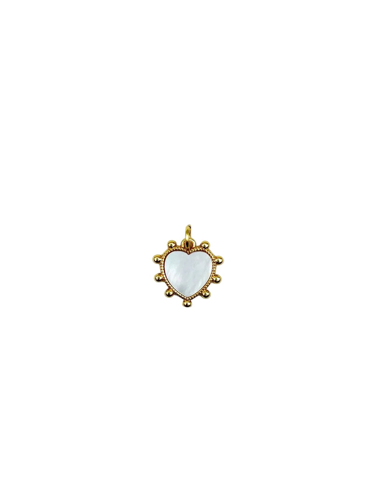Heart Pearl Dot Charm