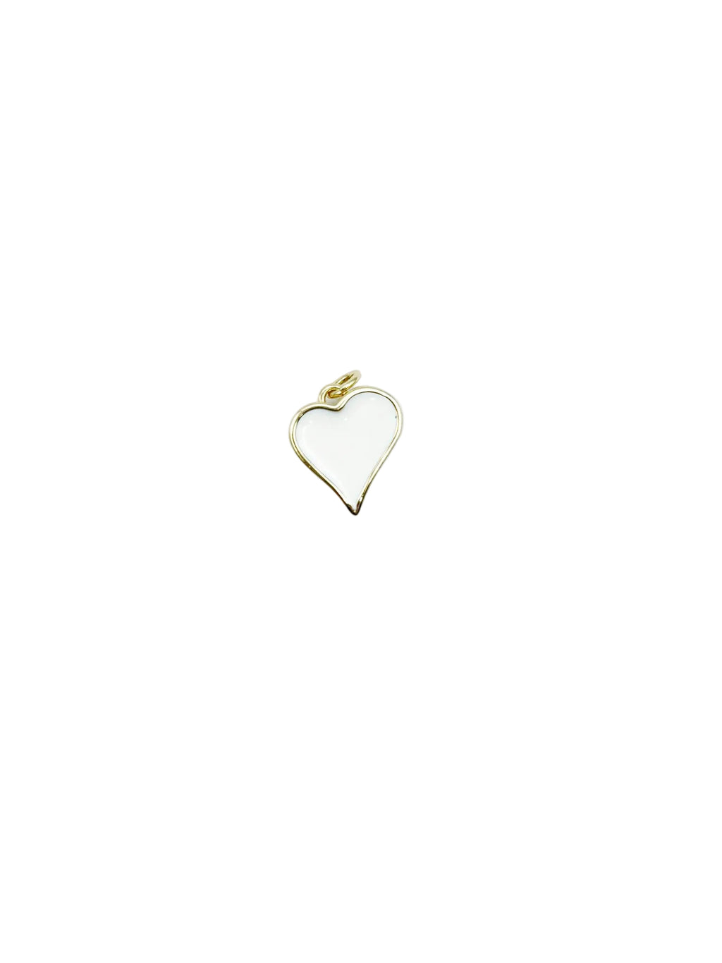 White Heart Color Charm